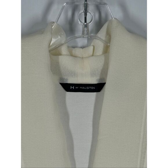 Box 1 H by Halston high low cream blouse size medium - Picture 3 of 10